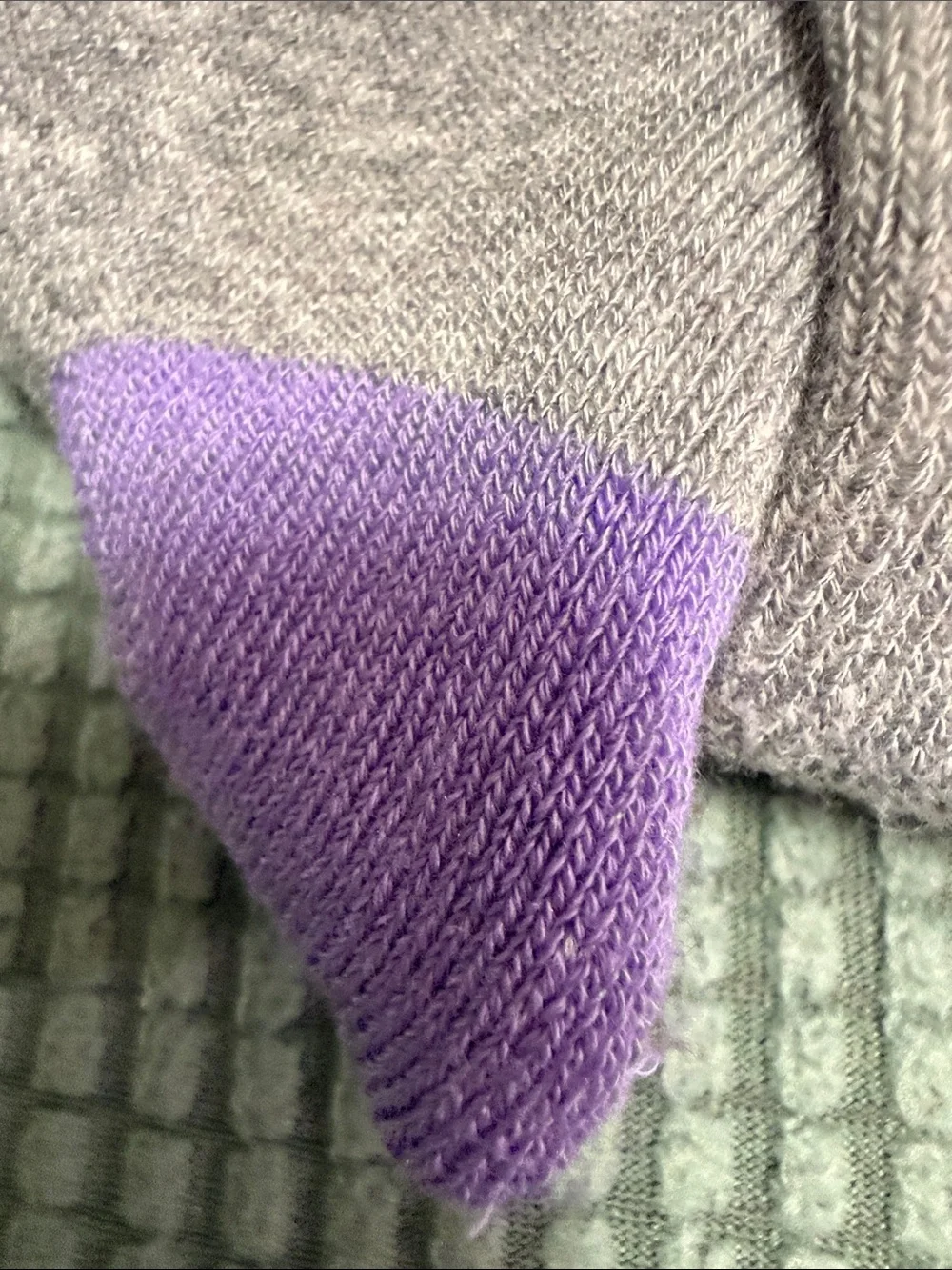 Source Unknown Blue and Gray Cat Face Cotton Socks